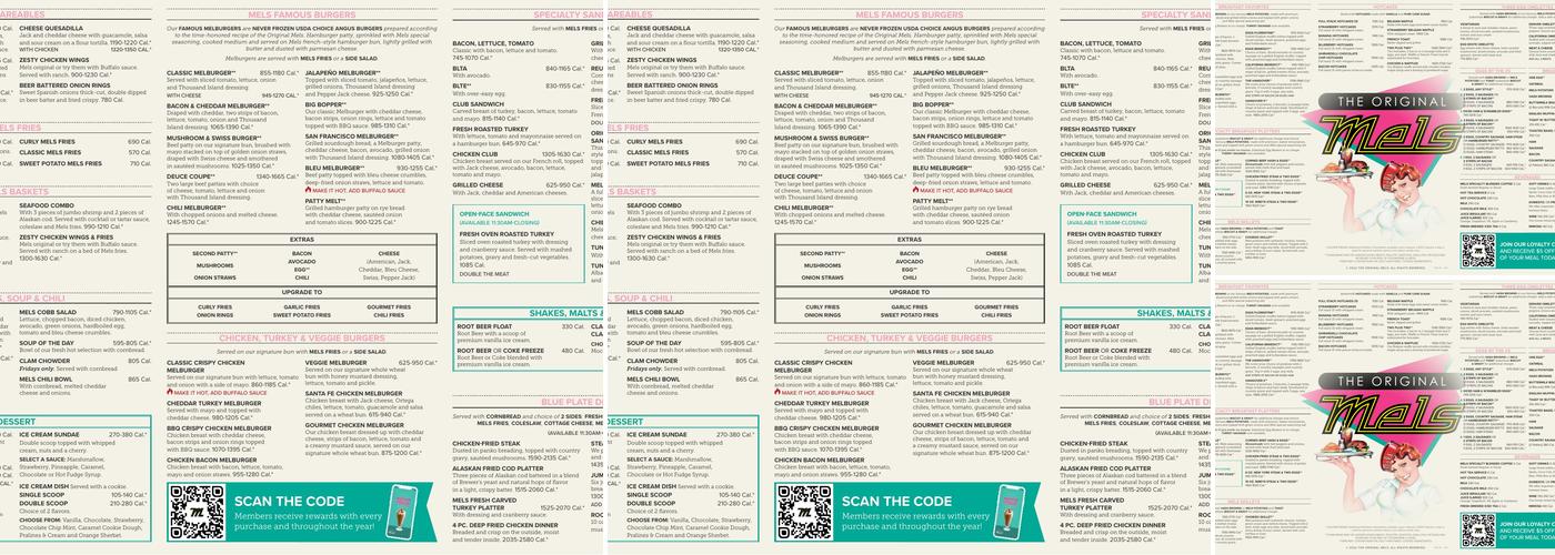 The Original Mels Diner Menu