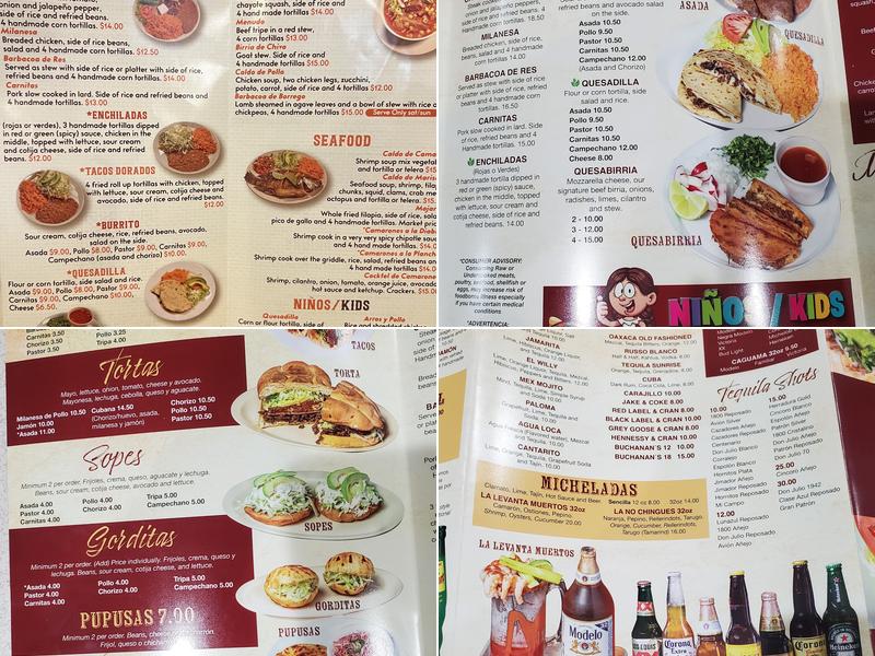 Azteca Grill Menu