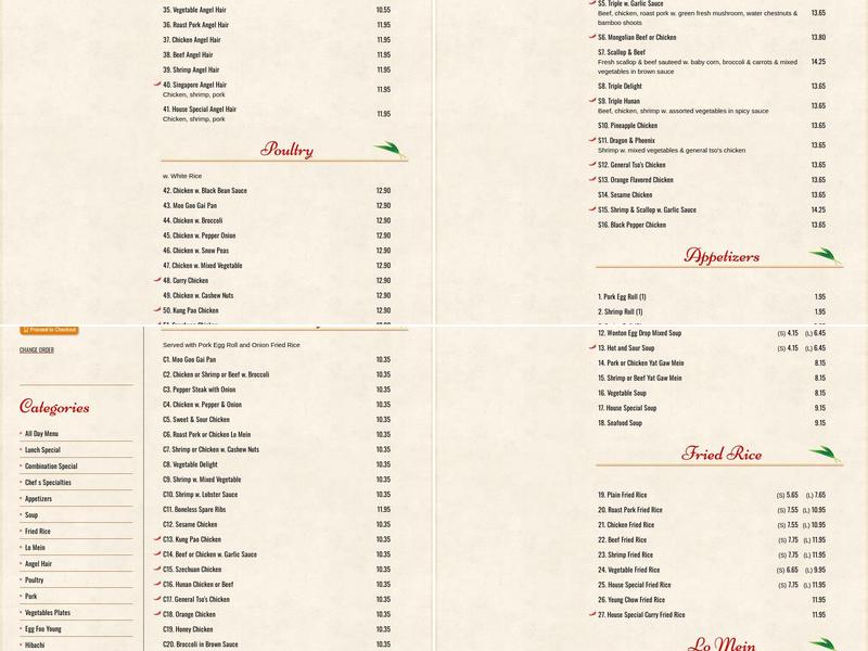 Kwik Wok Menu
