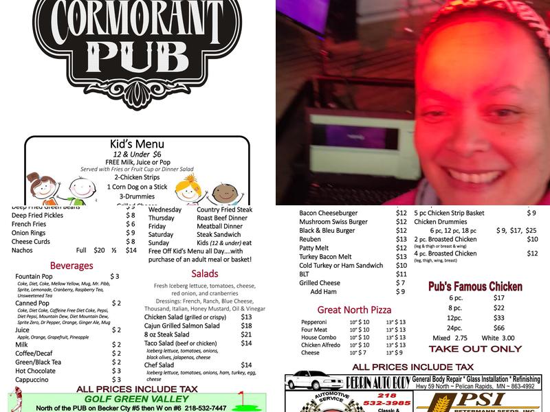 Cormorant Pub Menu