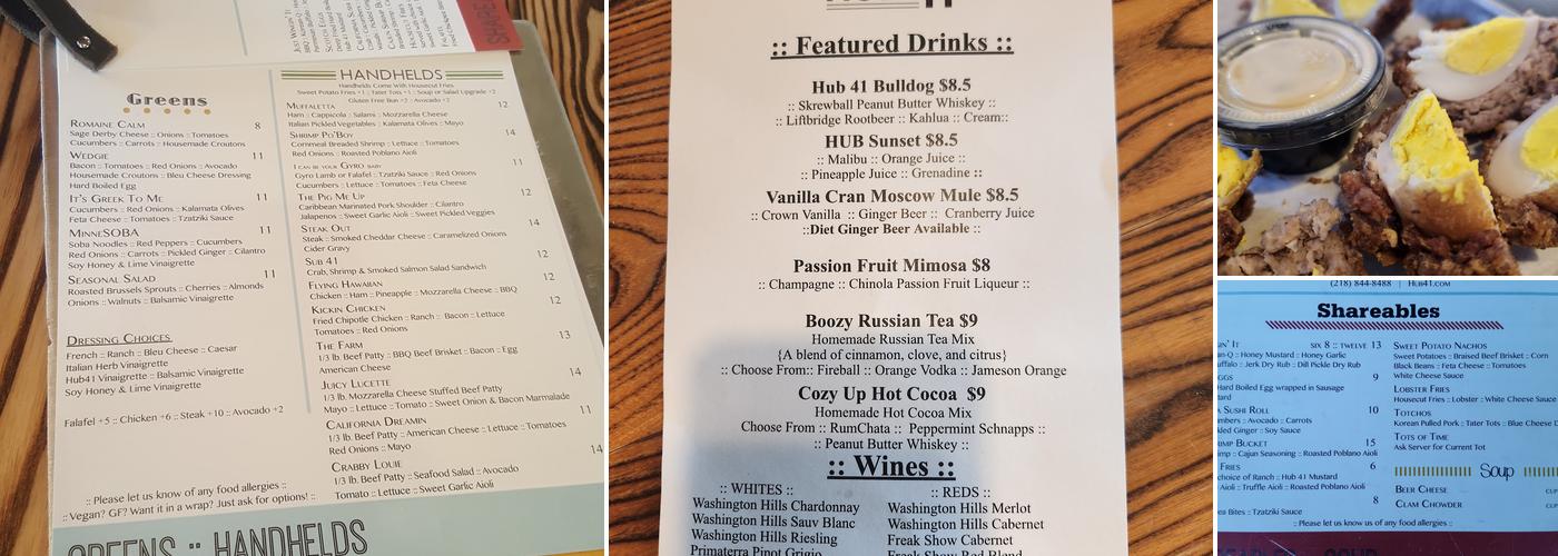Hub 41 Menu