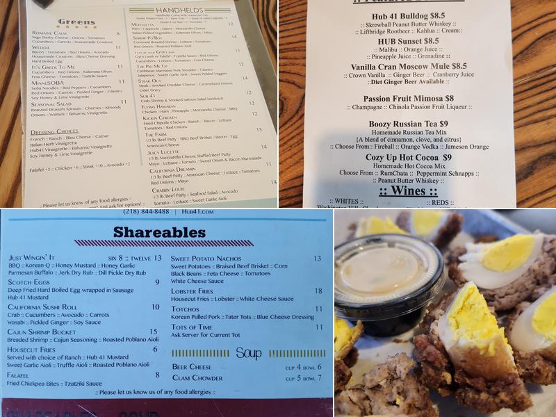 Hub 41 Menu