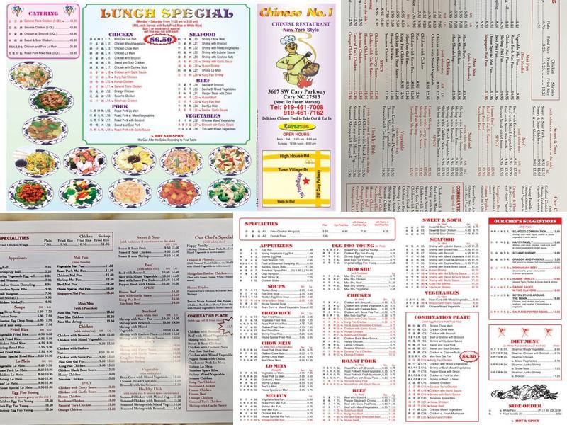 Chinese # 1 Menu