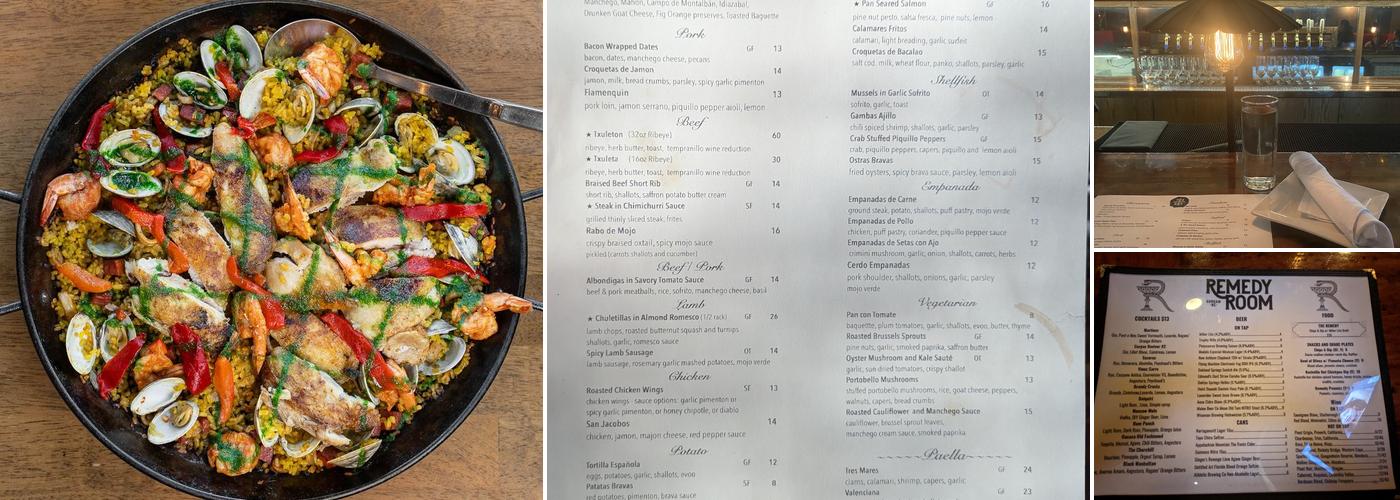 Taberna Tapas Menu