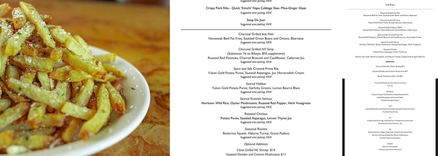 NanaSteak Menu