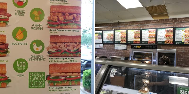 Subway Menu
