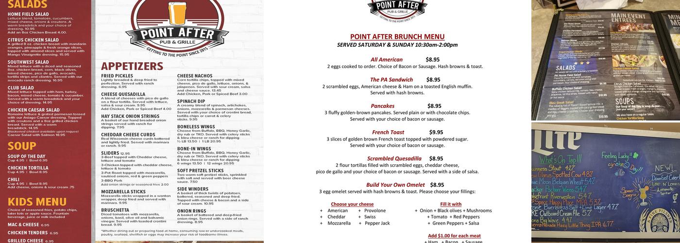 Point After Pub and Grille Menu