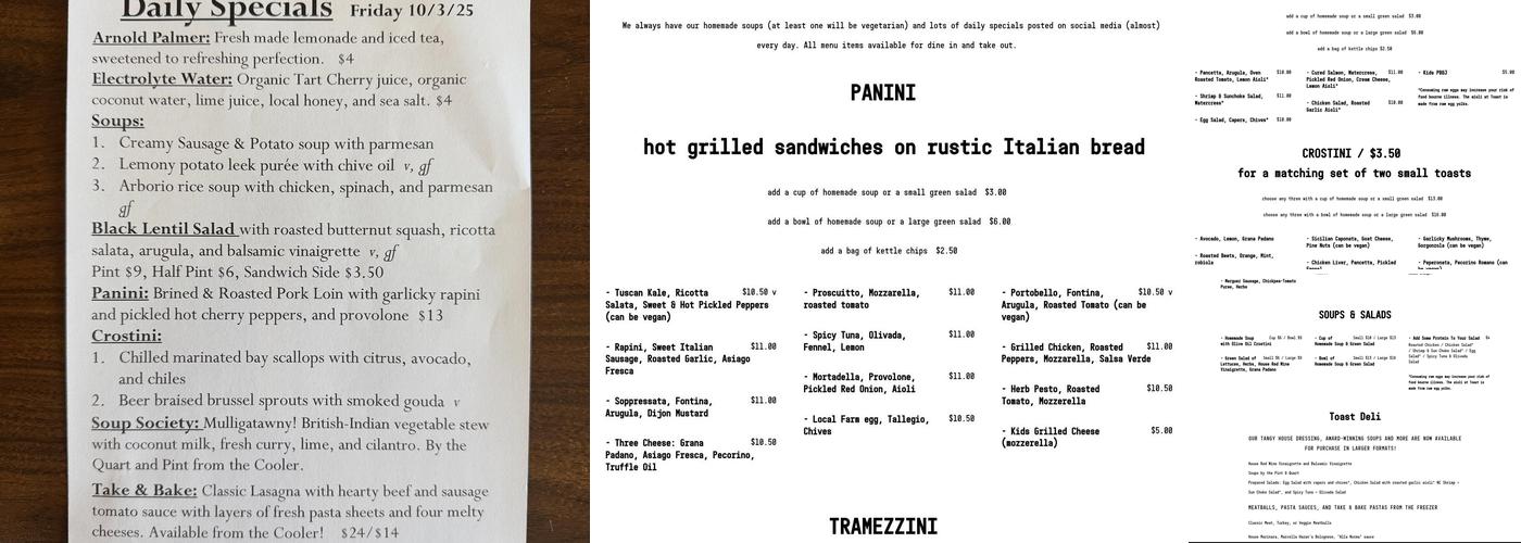 Toast Menu