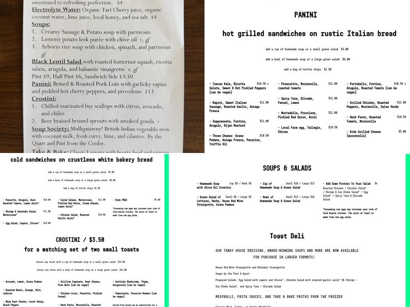 Toast Menu