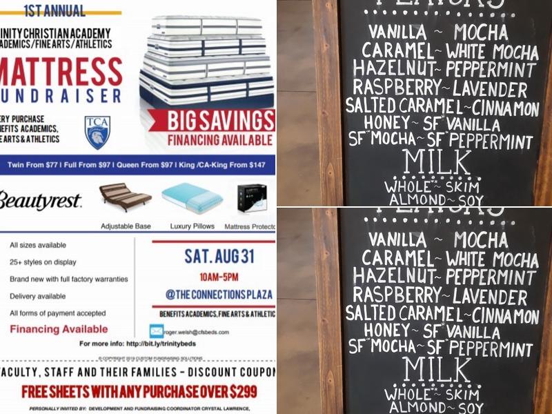 Trinity Plaza, Cafe, & Indoor Playground Menu