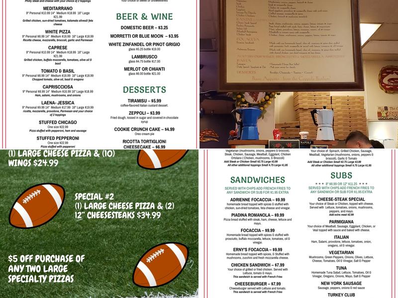 Blue Naples Pizzeria of Kernersville Menu