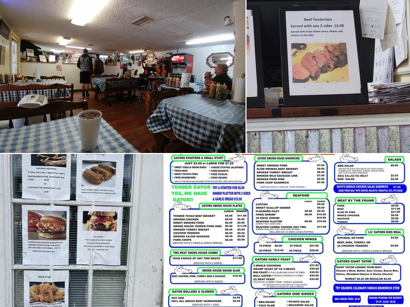 Gators BBQ Menu