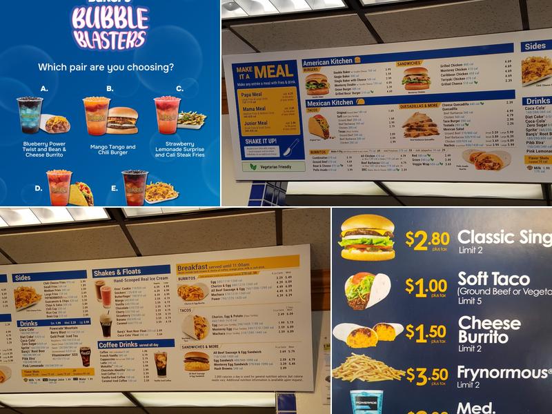 Baker's Drive-Thru Menu