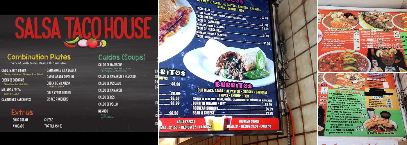 Salsa Taco House Menu