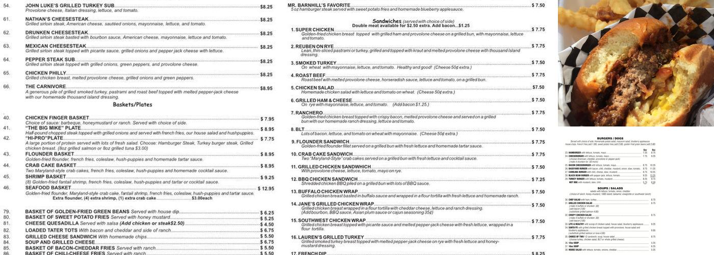 Downtown Deli and Cafe Menu