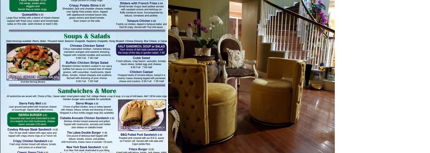 The Lakes Bar & Lounge Menu