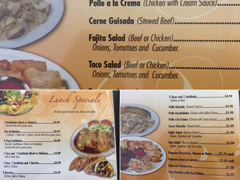 Mambo Cafe and Bar Menu