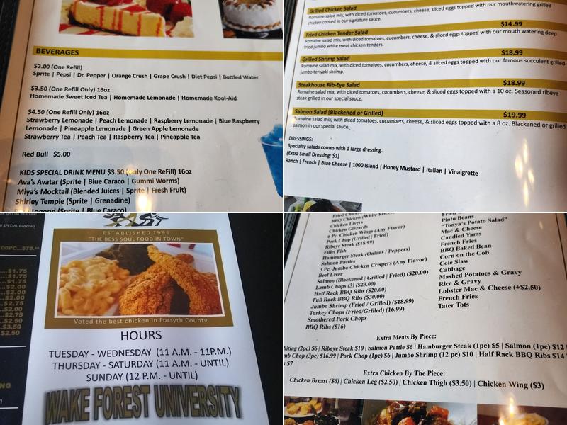 Prime Tyme Soul Cafe Menu