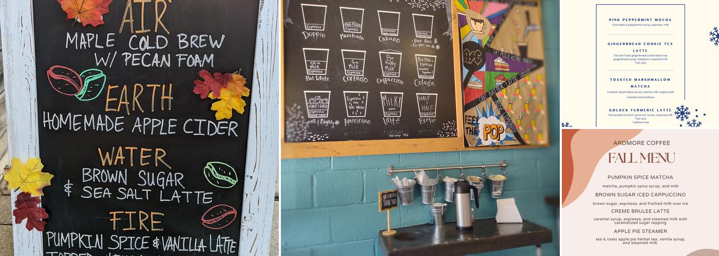 Ardmore Coffee Menu