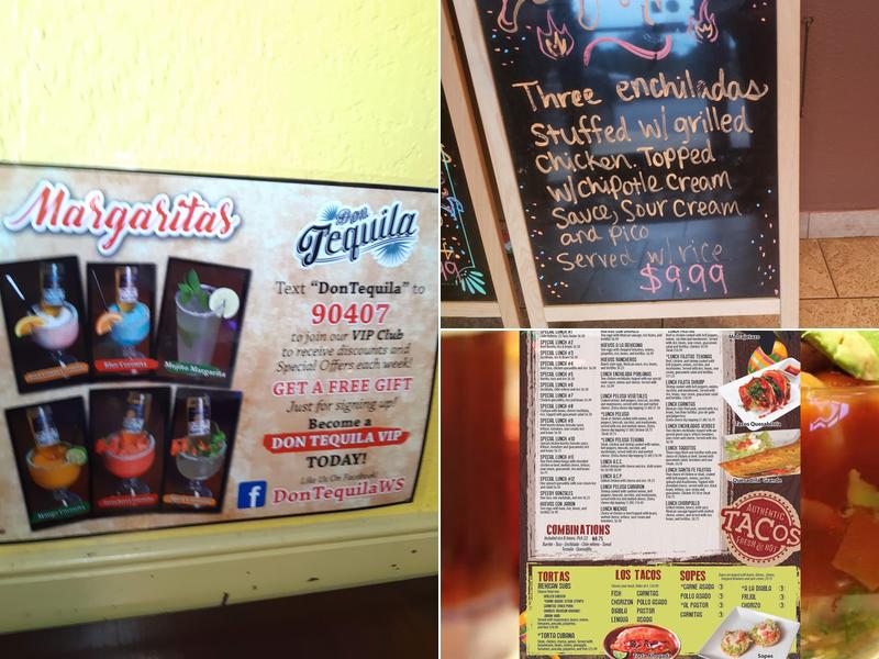 Don Tequila Mexican Grill Menu