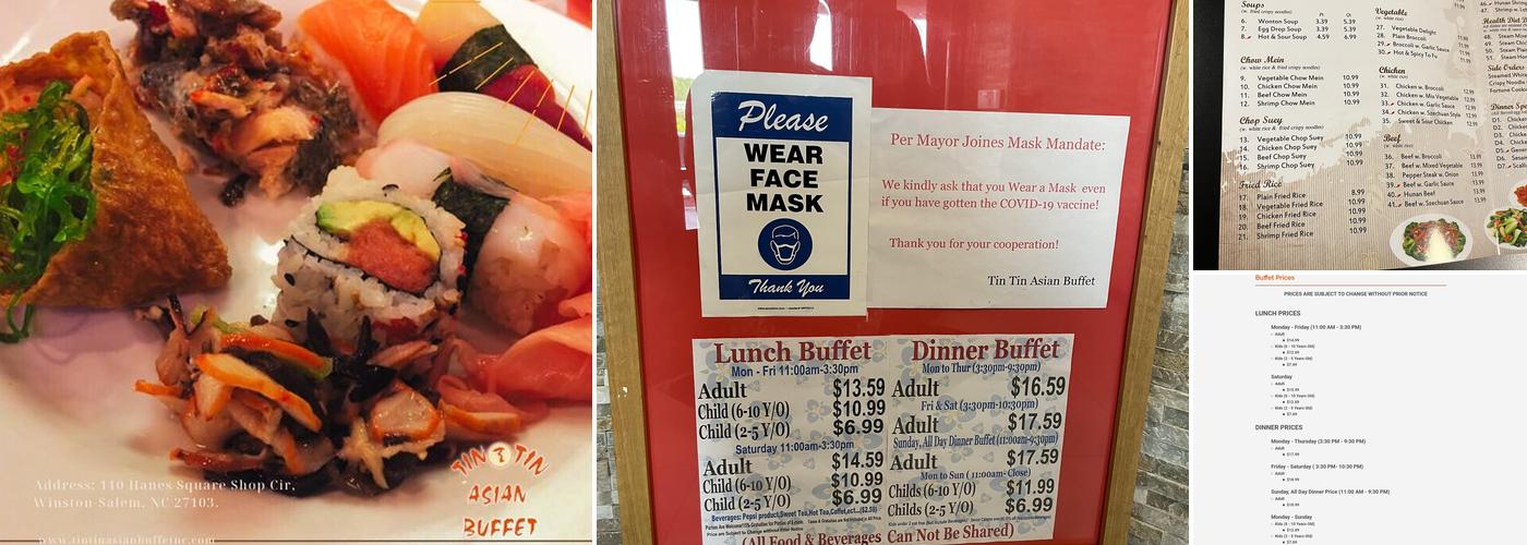 Tin Tin Buffet Menu