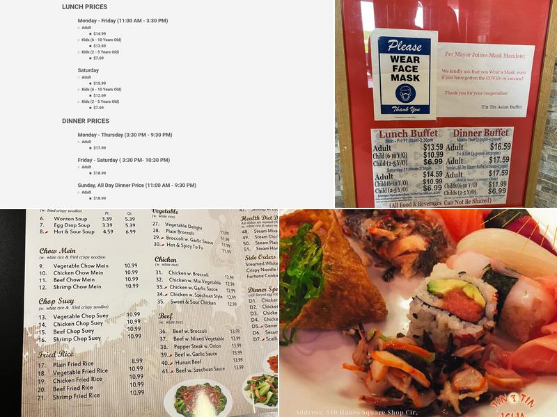 Tin Tin Buffet Menu