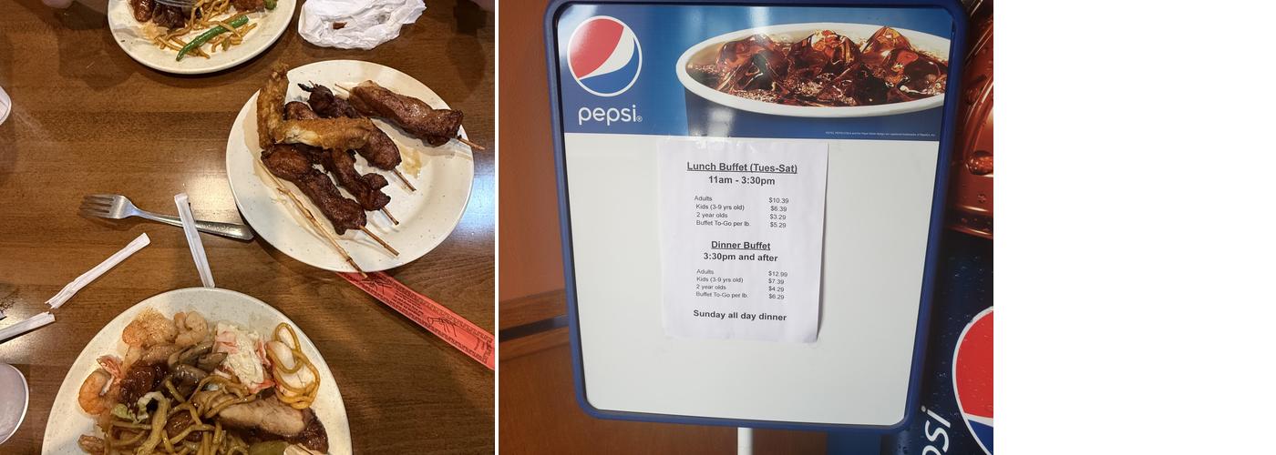 China Ming Buffet Menu