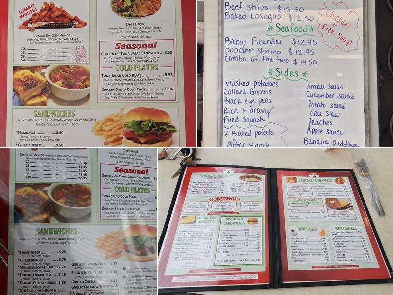 66 Diner Menu