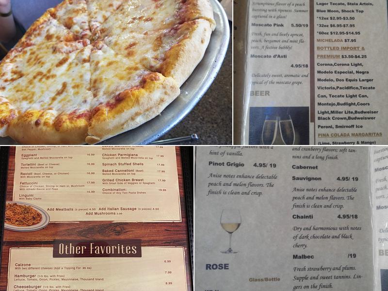 Tony's Pizza Menu