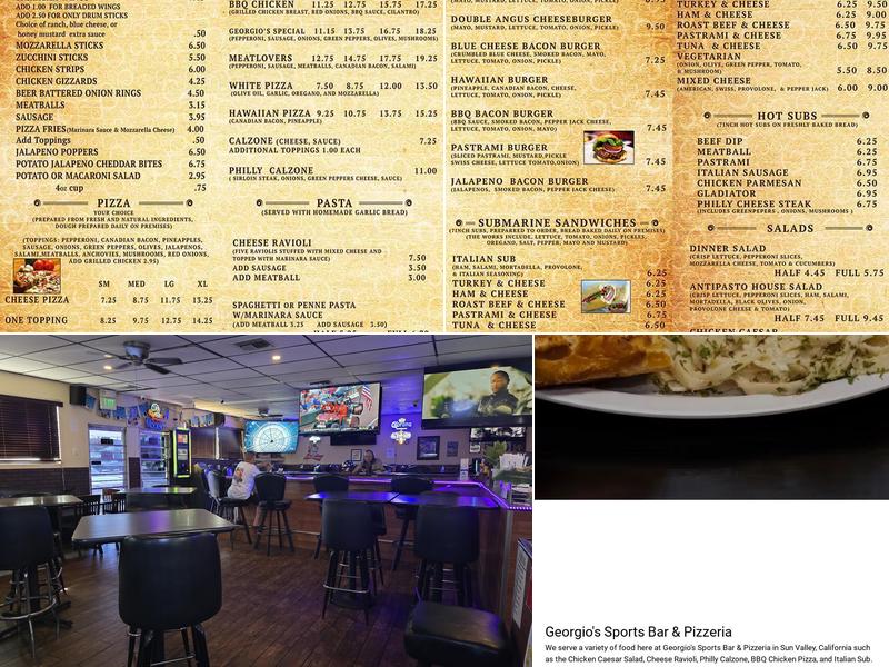 Georgio's Pizza Menu