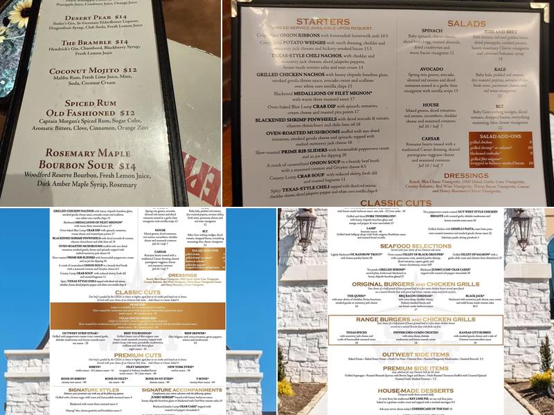 OutWest Steakhouse Menu