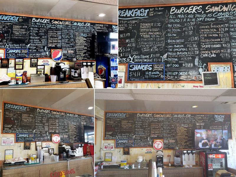 Cousins Burgers Menu