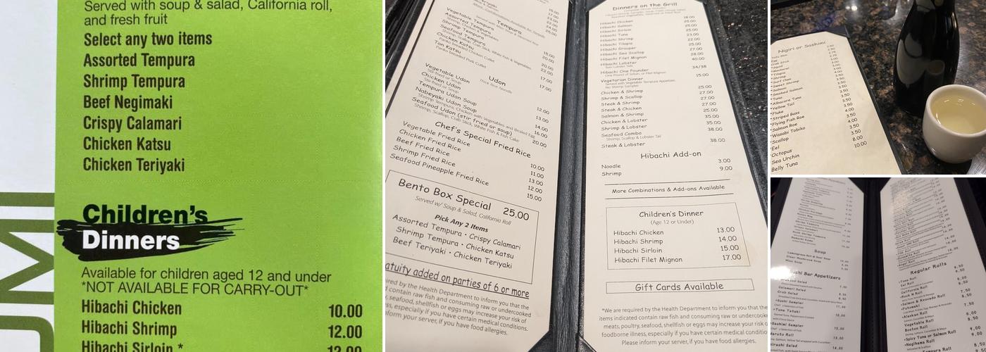 Umi Japanese Steakhouse & Sushi Lounge Menu