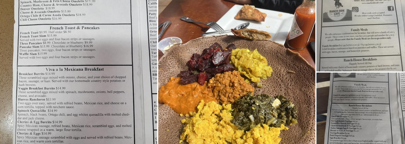 Ranch Side Cafe Menu