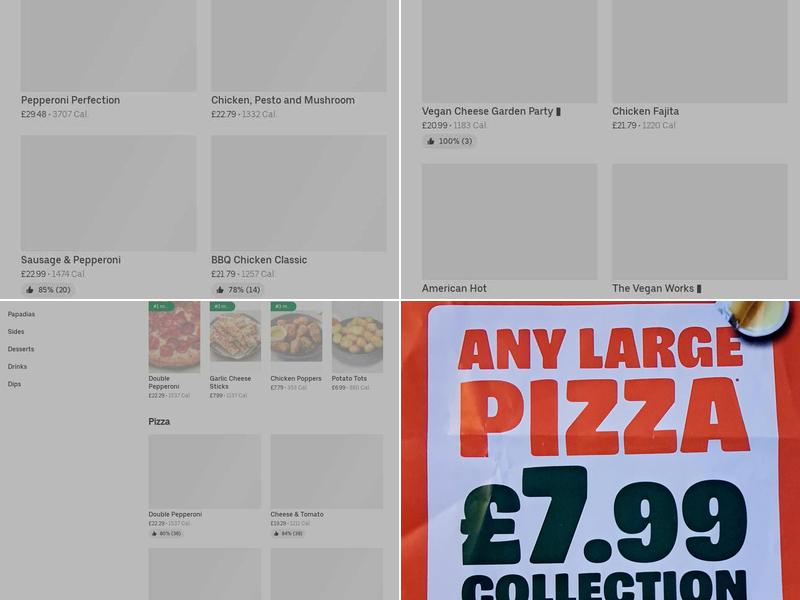 Papa Johns Pizza Menu