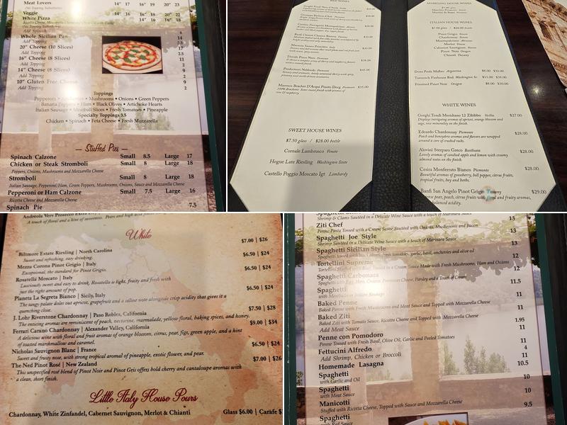 Little Italy Pizzeria and Restaurant Menu