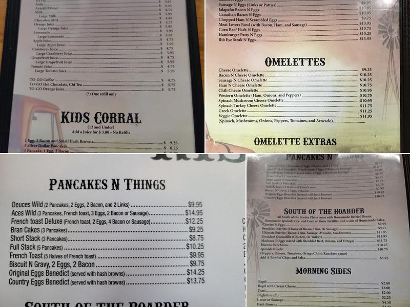 Rise N Shine Cafe Menu