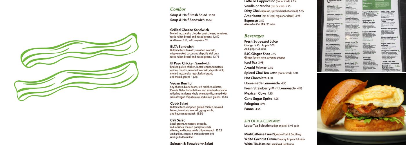 Blu Jam Cafe Menu