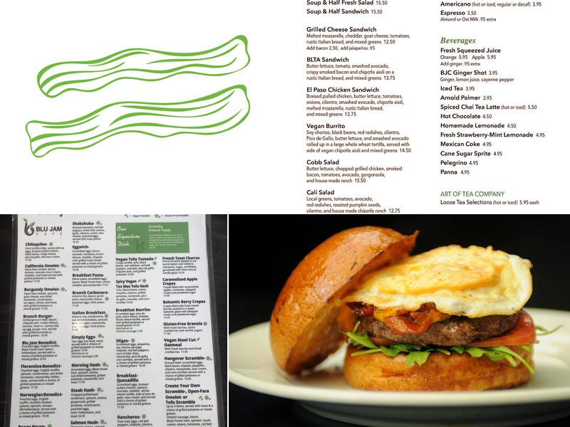 Blu Jam Cafe Menu