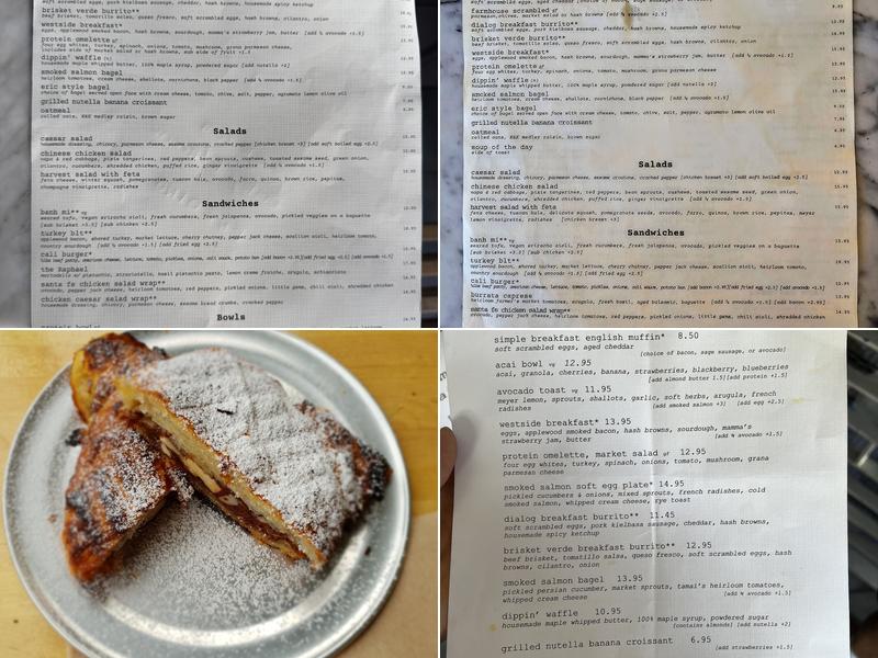 Dialog Cafe Menu