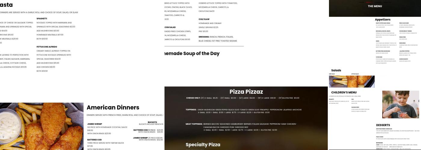 John's Pizzaria Menu