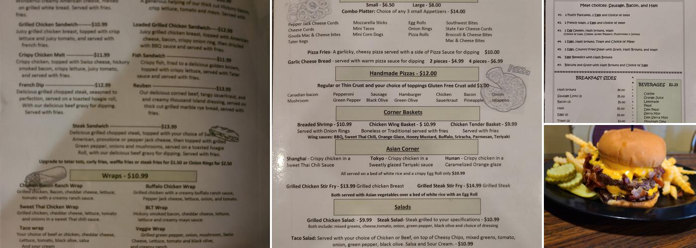 Corner Bar Menu