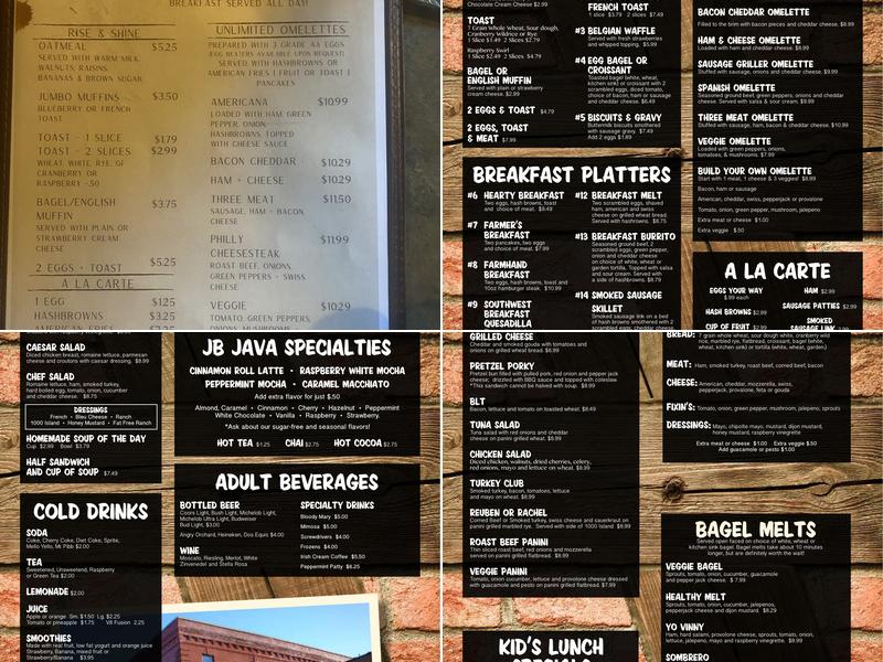 Jonnie Beans Menu