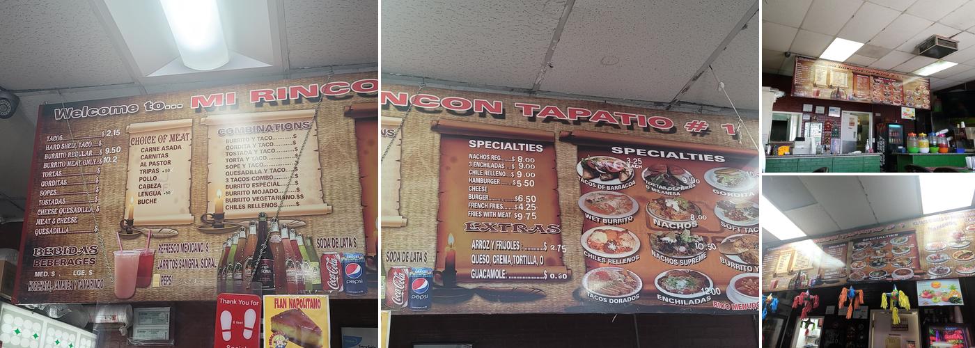 Tacos Mi Rincón Tapatio Menu