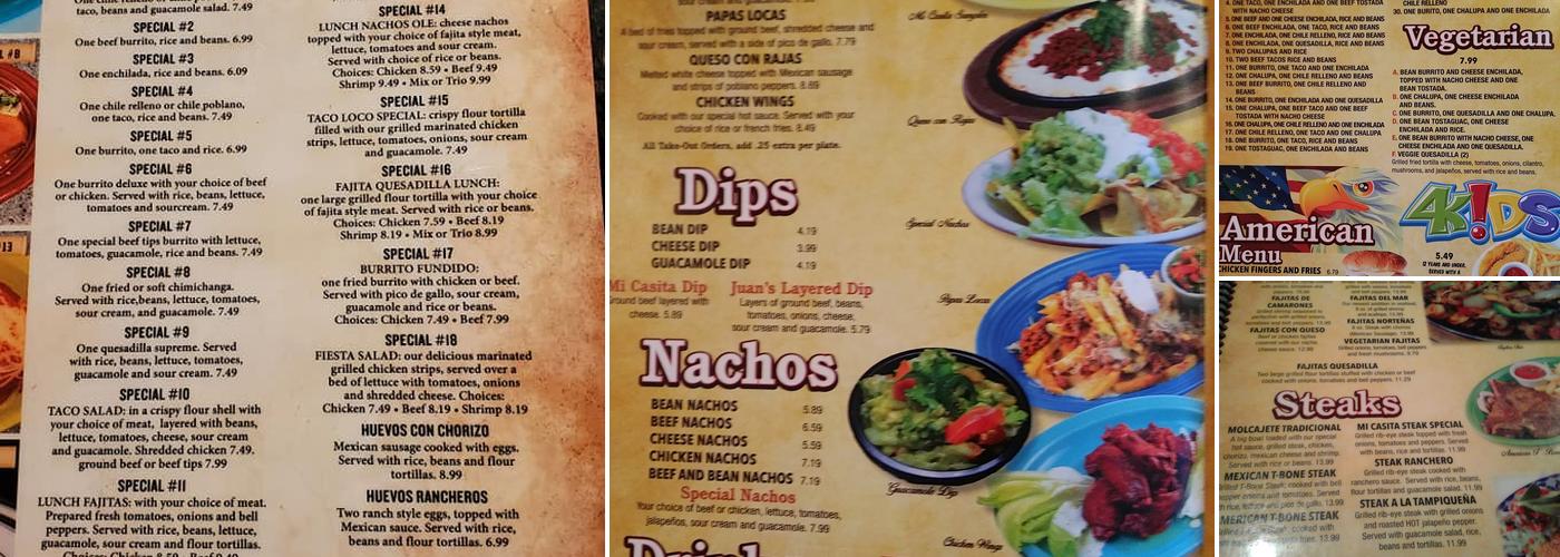 Mi Casita Ramsey St. Menu