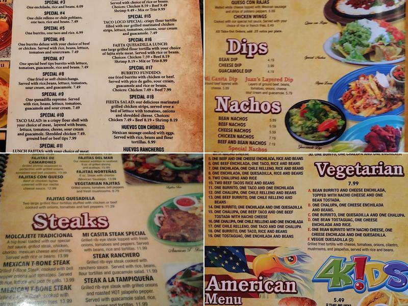Mi Casita Ramsey St. Menu