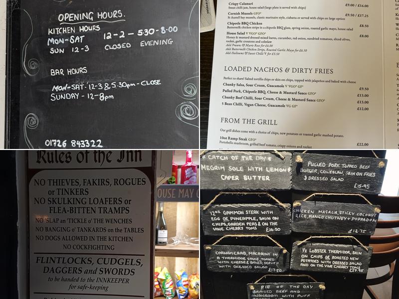 The Crown Inn Menu