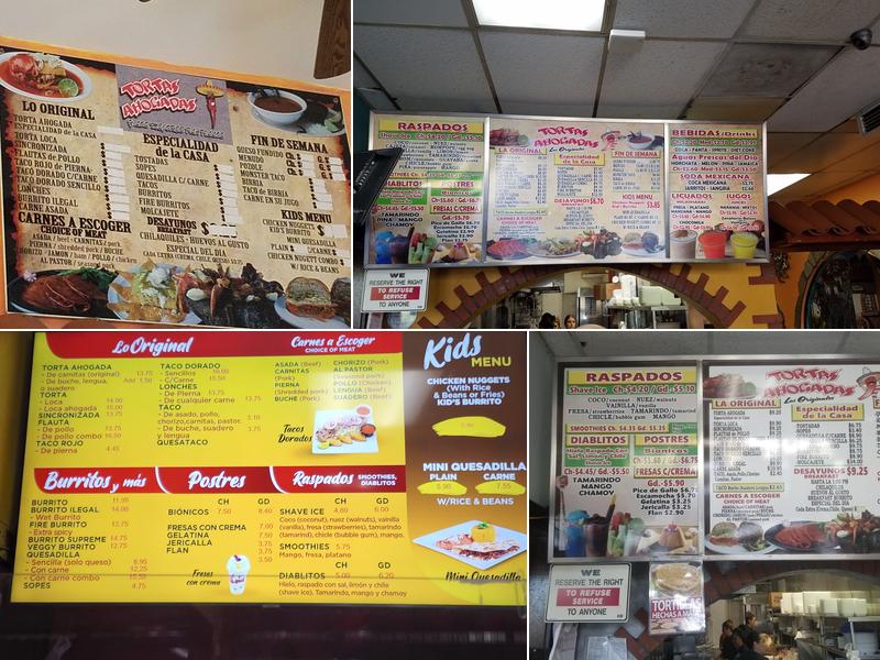 Tortas Ahogadas Las Originales Menu