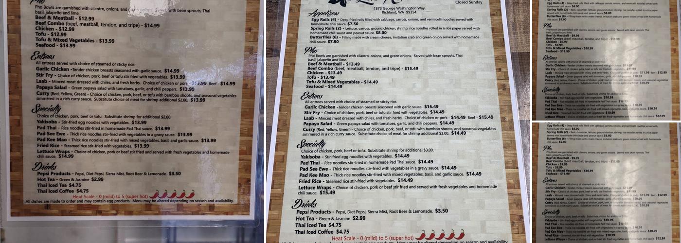 Lao Kitchen Restaurant Menu