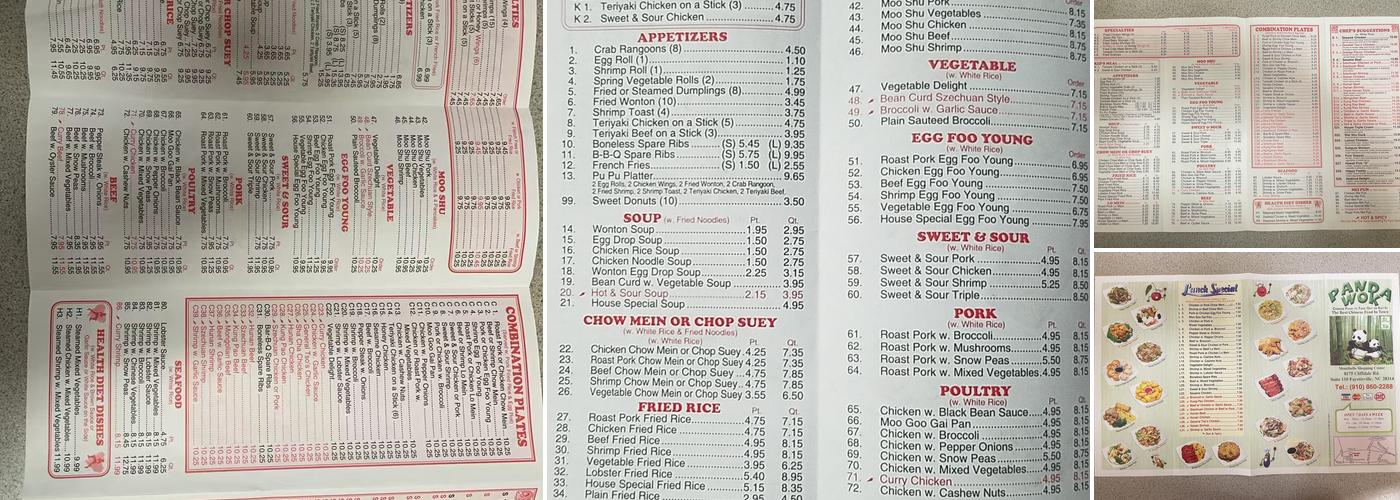 Panda Wok Menu